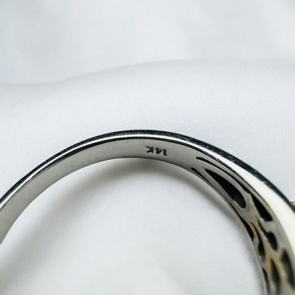 VINTAGE-14k Gold- Pink Diamond Ring -Size 9- 1 CT - Pink Champagne Diamond -4.2g - Picture 12 of 16